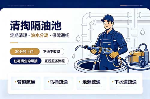 崂山清掏隔油池
